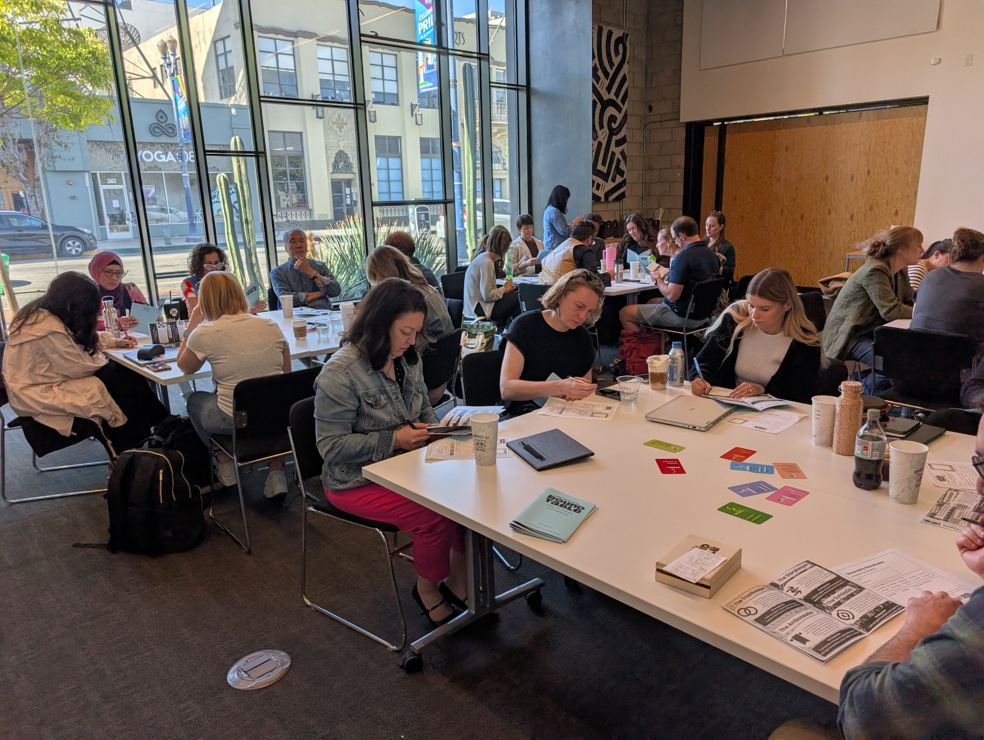 A full room of players at a Generosity Roundtable session in Los Angeles